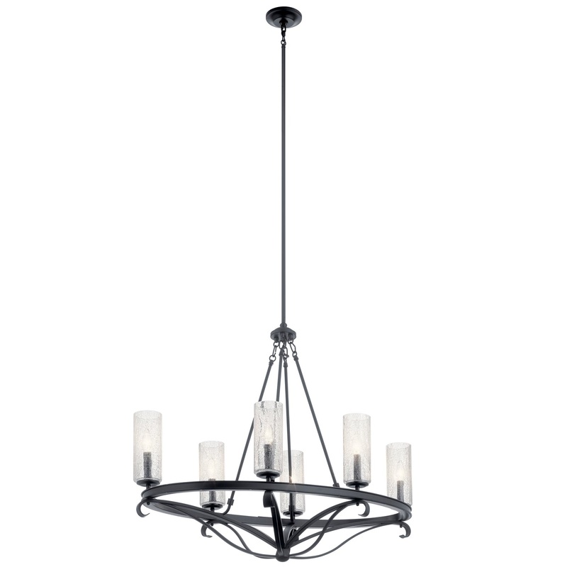 Kichler 52010BK Krysia Six Light Chandelier, Black (Discontinued)