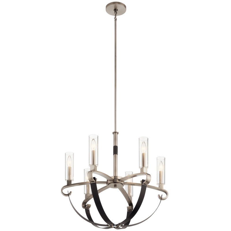 Kichler 52015CLP Artem Six Light Chandelier, Classic Pewter