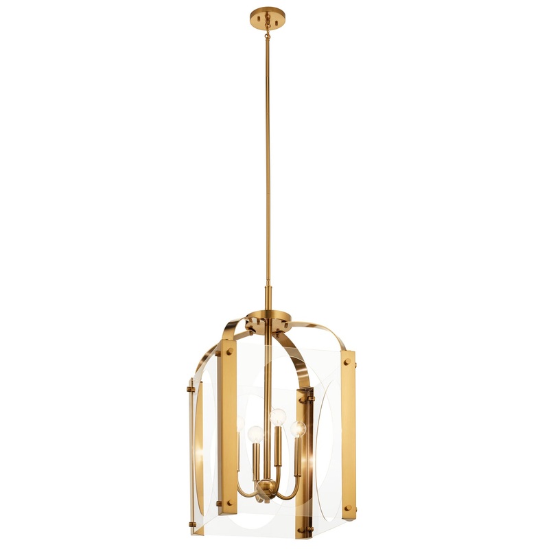 Kichler 52024FXG Pytel Four Light Foyer Pendant, Fox Gold (Discontinued)