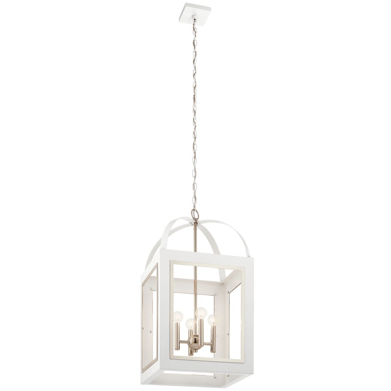 Kichler 52029WH Vath Four Light Foyer Pendant, White (Discontinued)