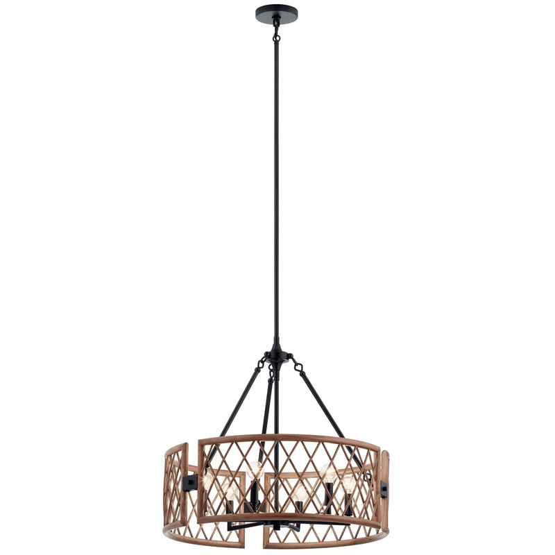 Kichler 52077PAL Oana Six Light Chandelier, Palm (Discontinued)