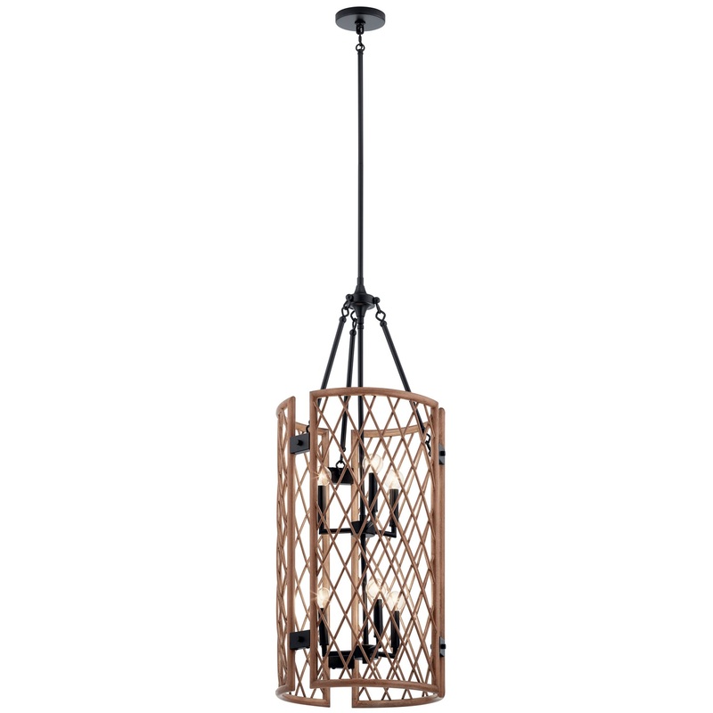 Kichler 52079PAL Oana Six Light Foyer Chandelier, Palm (Discontinued)