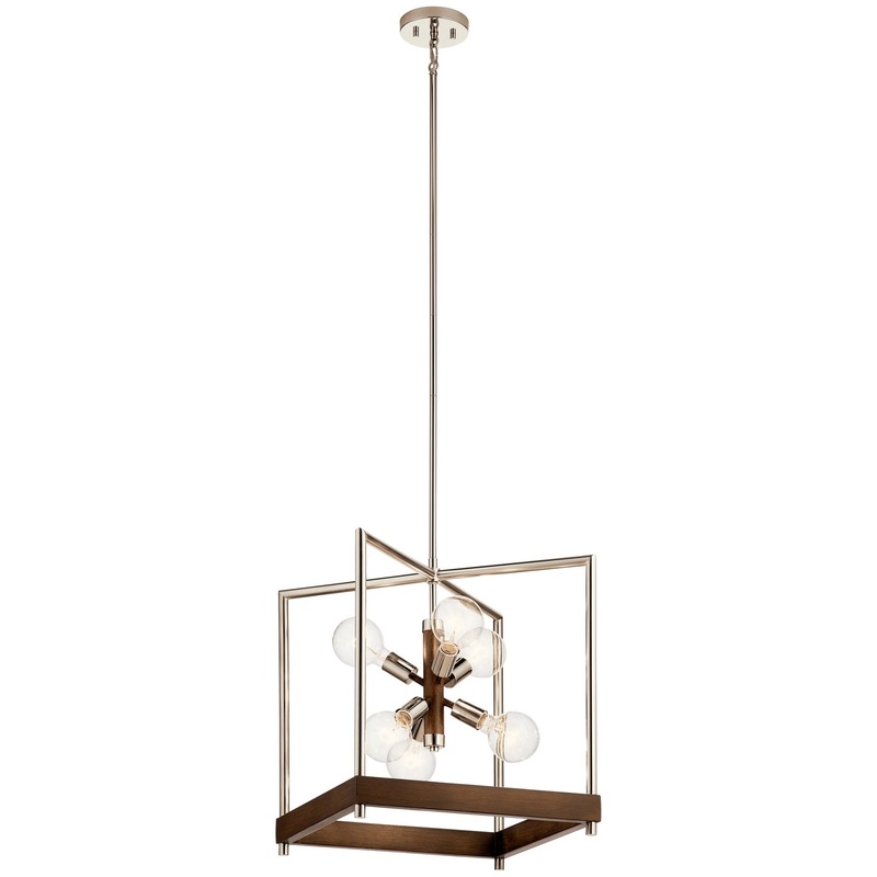Kichler 52092AUB Tanis Six Light Foyer Pendant, Auburn Stained Finish (Discontinued)