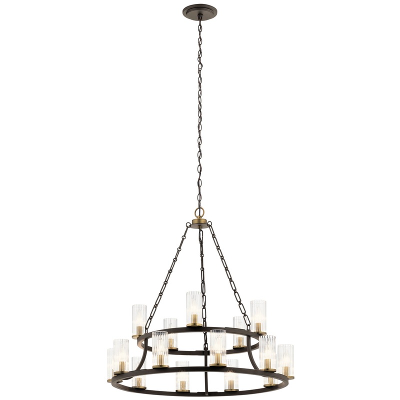 Kichler 52109OZ Mathias 15 Light Chandelier, Olde Bronze