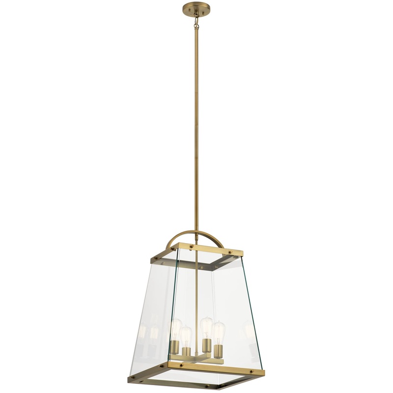 Kichler 52124BNB Darton Four Light Foyer Pendant, Brushed Natural Brass (Discontinued)