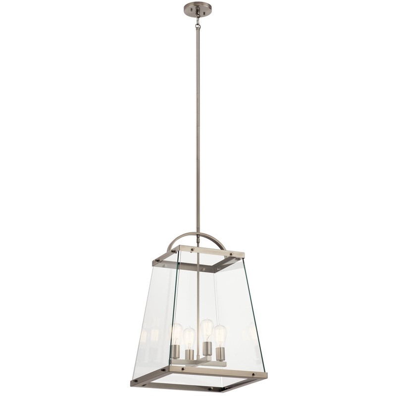 Kichler 52124CLP Darton Four Light Foyer Pendant, Classic Pewter