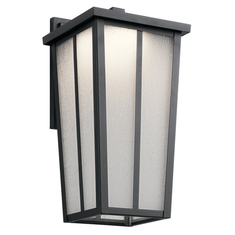 Kichler 49623BKTLED Amber Valley LED Outdoor Wall Mount, Textured Black (Discontinued)